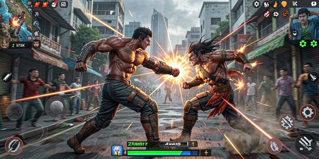 Screenshot menunjukkan aksi pertempuran intens di 73K.