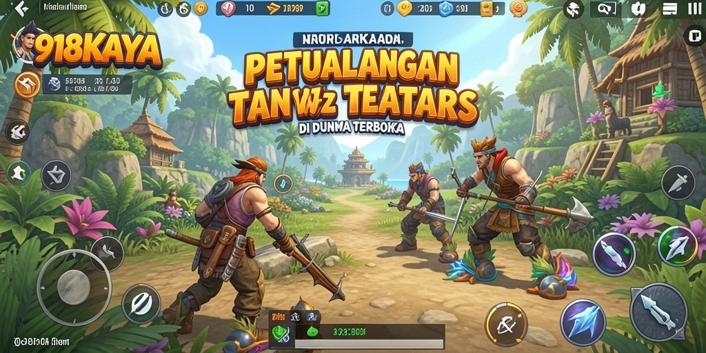 Tangkapan layar gameplay yang menunjukkan eksplorasi dunia luas dalam 918KAYA.