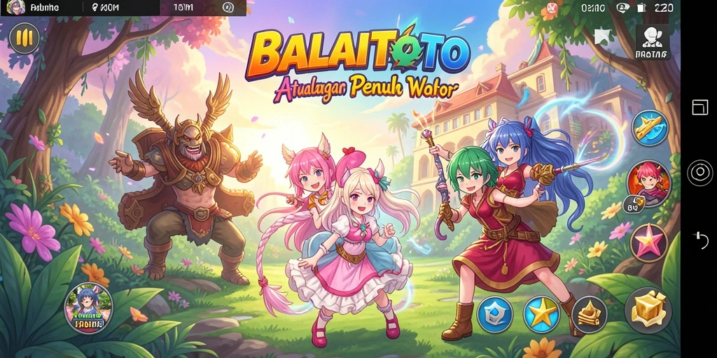 Screengrab gameplay <strong>BALAITOTO</strong> menunjukkan karakter yang sedang bertarung dalam dunia Anime.