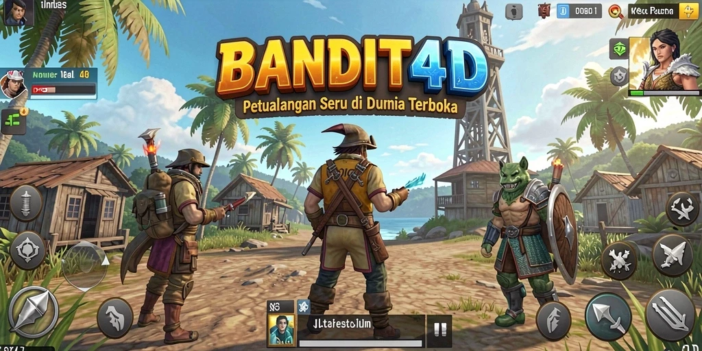 Tangkapan layar gameplay BANDIT4D di dunia terbuka yang menakjubkan.