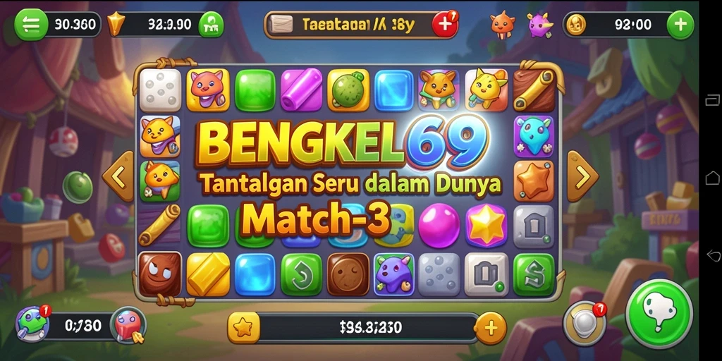 Gameplay BENGKEL69 yang seru dan penuh warna.