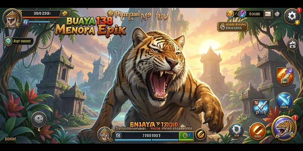 Tampilan menarik dari gameplay Tower Defense di BUAYA138.