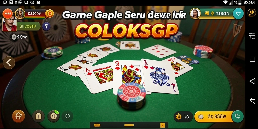 Screenshot gameplay COLOKSGP menunjukkan serunya permainan Gaple.