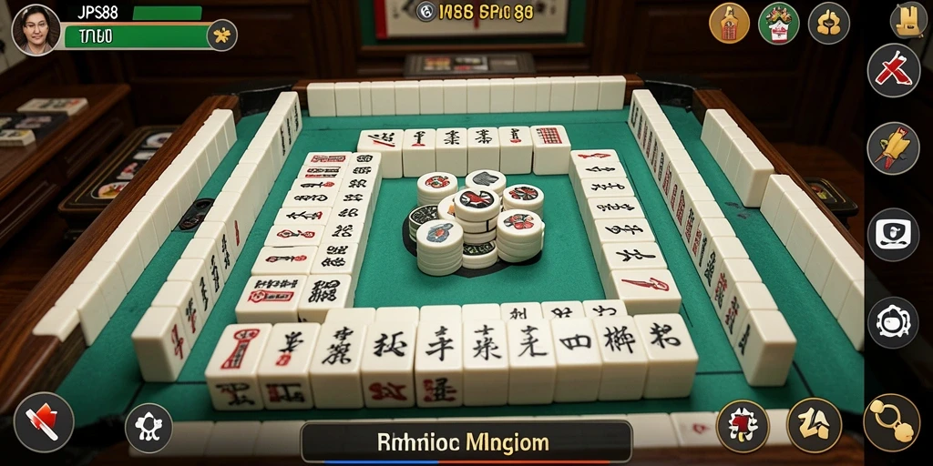 Tampilan gameplay menarik dari JPS88 yang menampilkan Mahjong.