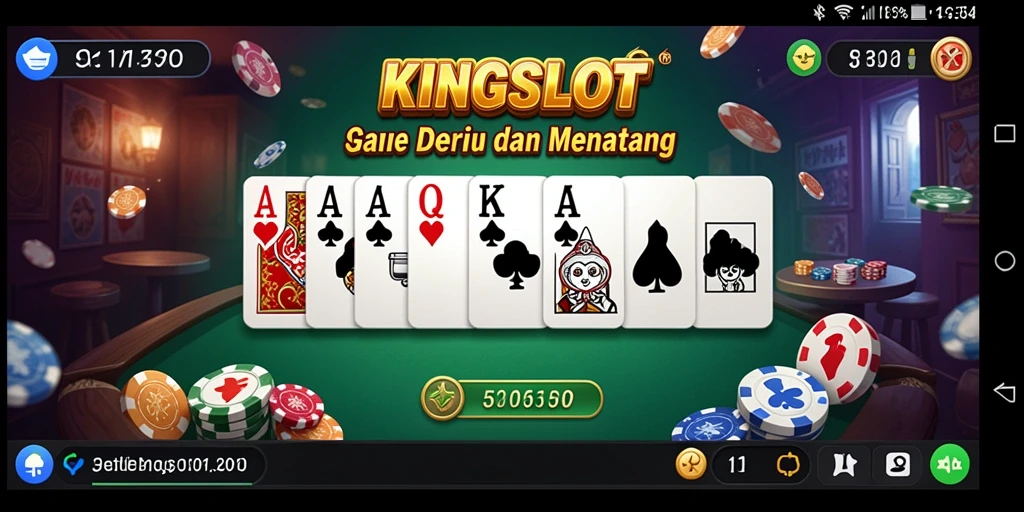 Tampilan gameplay Domino yang menegangkan di KINGSLOT.