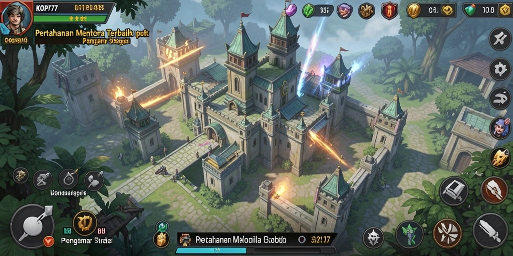 Gameplay seru KOPI77 yang menampilkan strategi Tower Defense yang mendebarkan.