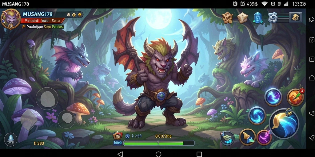Tampilan gameplay seru dari MUSANG178 dalam dunia petualangan yang penuh warna.