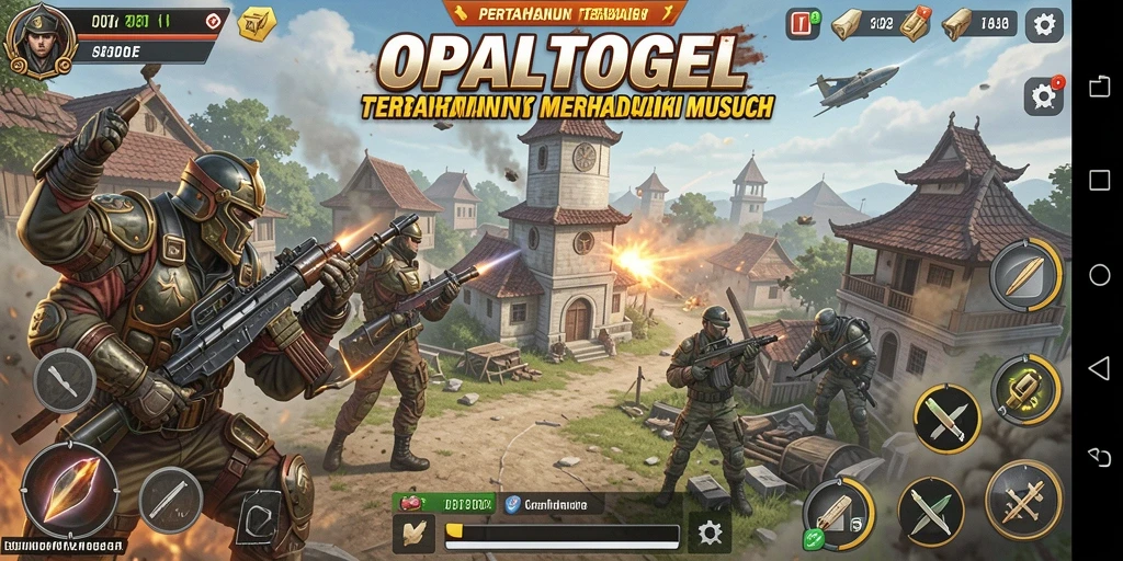 Tangkapan layar menampilkan aksi pertahanan menara yang mendebarkan di OPALTOGEL.