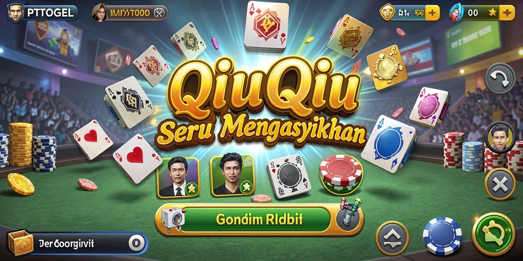 Tampilan utama gameplay PTTOGEL dengan suasana seru QiuQiu.