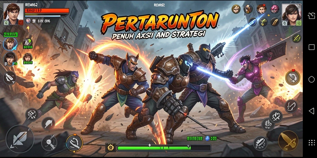 Tampilan gameplay intens dari REMI62 dengan serangan mematikan.