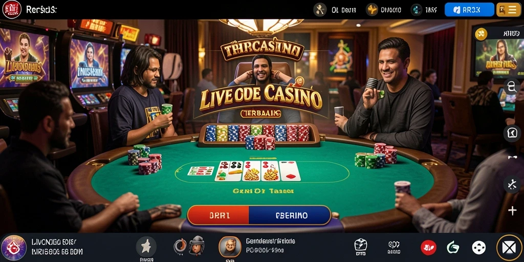 Screenshot gameplay Live Casino RR33 menampilkan dealer profesional dan permainan yang mendebarkan.