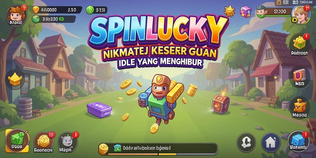 Tampilan gameplay menarik dari SPINLUCKY dengan elemen Idle.