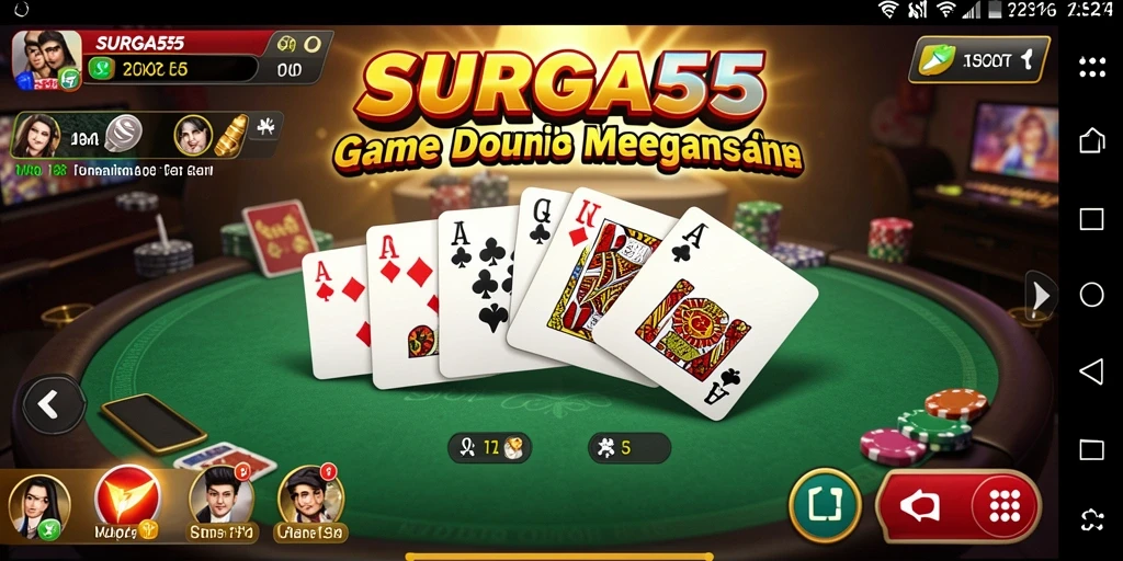 Tampilan gameplay seru dari game Domino SURGA55.