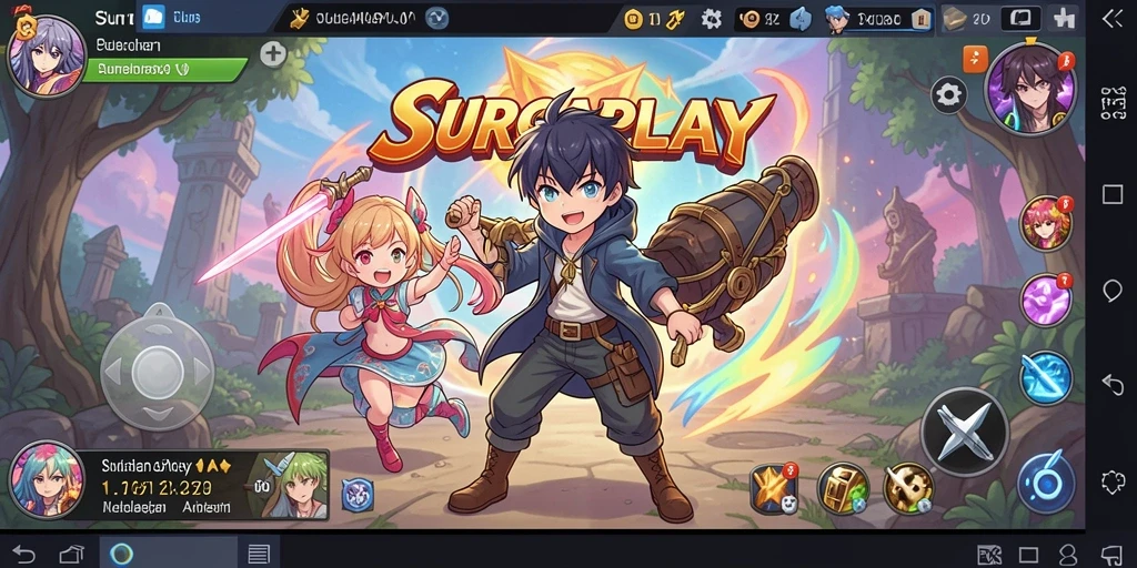 Tampilan gameplay seru di SURGAPLAY dengan karakter anime favorit.